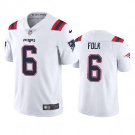 Wholesale Cheap Men\'s New England Patriots #6 Nick Folk White Vapor Untouchable Limited Stitched Jersey