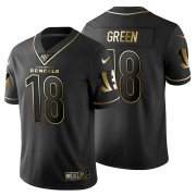 Wholesale Cheap Cincinnati Bengals #18 A.J. Green Men's Nike Black Golden Limited NFL 100 Jersey