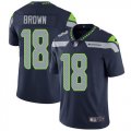Wholesale Cheap Nike Seahawks #18 Jaron Brown Steel Blue Team Color Men's Stitched NFL Vapor Untouchable Limited Jersey