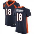 Wholesale Cheap Nike Broncos #18 Peyton Manning Navy Blue Alternate Men's Stitched NFL Vapor Untouchable Elite Jersey