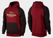Wholesale Cheap Baltimore Ravens Critical Victory Pullover Hoodie Burgundy Red & Black