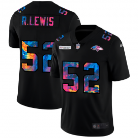 Cheap Baltimore Ravens #52 Ray Lewis Men\'s Nike Multi-Color Black 2020 NFL Crucial Catch Vapor Untouchable Limited Jersey