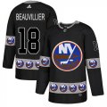 Wholesale Cheap Adidas Islanders #18 Anthony Beauvillier Black Authentic Team Logo Fashion Stitched NHL Jersey