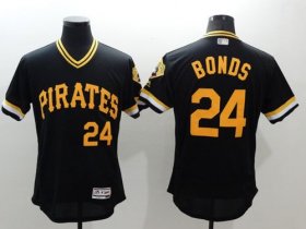 Wholesale Cheap Pirates #24 Barry Bonds Black Flexbase Authentic Collection Cooperstown Stitched MLB Jersey