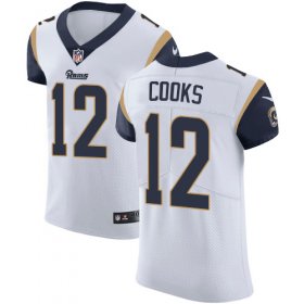 Wholesale Cheap Nike Rams #12 Brandin Cooks White Men\'s Stitched NFL Vapor Untouchable Elite Jersey