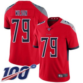Wholesale Cheap Nike Titans #79 Isaiah Wilson Red Men\'s Stitched NFL Limited Inverted Legend 100th Season Jersey