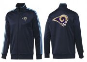 Wholesale Cheap NFL Los Angeles Rams Team Logo Jacket Dark Blue
