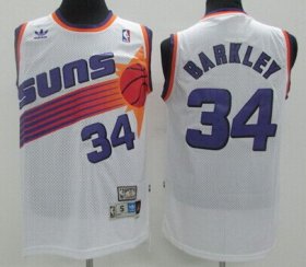 Wholesale Cheap Phoenix Suns #34 Charles Barkley White Swingman Throwback Jersey