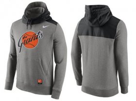 Wholesale Cheap Men\'s San Francisco Giants Nike Gray Cooperstown Collection Hybrid Pullover Hoodie_1