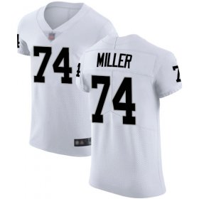 Wholesale Cheap Nike Raiders #74 Kolton Miller White Men\'s Stitched NFL Vapor Untouchable Elite Jersey