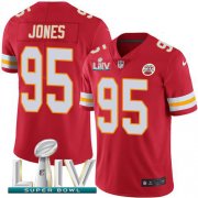 Wholesale Cheap Nike Chiefs #95 Chris Jones Red Super Bowl LIV 2020 Team Color Men's Stitched NFL Vapor Untouchable Limited Jersey