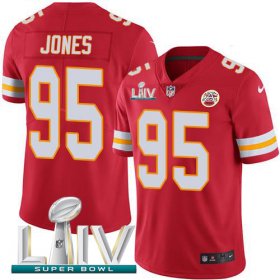 Wholesale Cheap Nike Chiefs #95 Chris Jones Red Super Bowl LIV 2020 Team Color Men\'s Stitched NFL Vapor Untouchable Limited Jersey