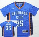 Wholesale Cheap Men's Oklahoma City Thunder #35 Kevin Durant Revolution 30 Swingman 2014 New Blue Short-Sleeved Jersey