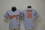 Wholesale Cheap Orioles #19 Chris Davis Grey Cool Base Stitched Youth MLB Jersey