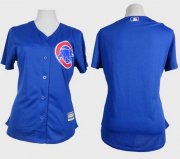 Wholesale Cheap Cubs Blank Blue Alternate Women's Stitched MLB Jersey