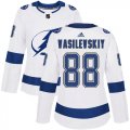 Cheap Adidas Lightning #88 Andrei Vasilevskiy White Road Authentic Women's Stitched NHL Jersey
