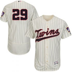 Wholesale Cheap Twins #29 Rod Carew Cream Strip Flexbase Authentic Collection Stitched MLB Jersey
