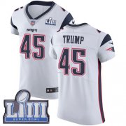 Wholesale Cheap Nike Patriots #45 Donald Trump White Super Bowl LIII Bound Men's Stitched NFL Vapor Untouchable Elite Jersey