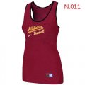 Wholesale Cheap Women's Nike Oakland Athletics Tri-Blend Racerback Stretch Tank Top Red