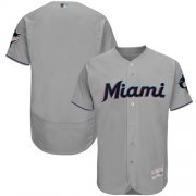Wholesale Cheap marlins Blank Grey Flexbase Authentic Collection Stitched MLB Jersey