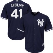 Wholesale Cheap New York Yankees #41 Miguel Andujar Majestic Cool Base Jersey Navy