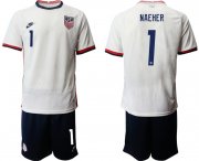 Wholesale Cheap Men 2020-2021 Season National team United States home white 1 Soccer Jersey