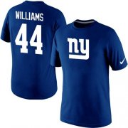Wholesale Cheap Nike New York Giants #44 Andre Williams Name & Number NFL T-Shirt Blue