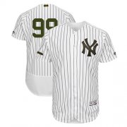 Wholesale Cheap Yankees #99 Aaron Judge White Strip Flexbase Authentic Collection 2018 Memorial Day Stitched MLB Jersey
