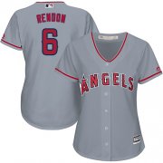 Wholesale Cheap Angels #6 Anthony Rendon Grey Road Women's Stitched MLB Jersey