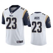 Wholesale Cheap Nike Los Angeles Rams #23 Cam Akers White Men's Stitched NFL Vapor Untouchable Limited Jersey