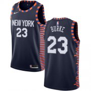 Wholesale Cheap Nike Knicks #23 Trey Burke Navy NBA Swingman City Edition 2018-19 Jersey