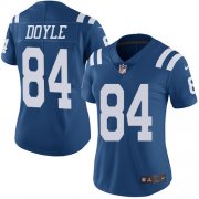 Wholesale Cheap Nike Colts #84 Jack Doyle Royal Blue Women's Stitched NFL Limited Rush Jersey