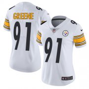 Wholesale Cheap Nike Steelers #91 Kevin Greene White Women's Stitched NFL Vapor Untouchable Limited Jersey