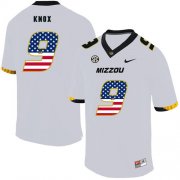 Wholesale Cheap Missouri Tigers 9 Jalen Knox White USA Flag Nike College Football Jersey