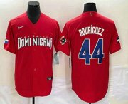 Cheap Men's Dominican Republic Baseball #44 Julio Rodriguez 2023 Red World Classic Stitched Jersey