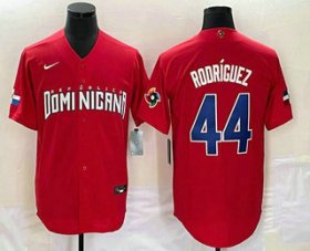 Cheap Men\'s Dominican Republic Baseball #44 Julio Rodriguez 2023 Red World Classic Stitched Jersey