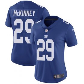 Wholesale Cheap Nike Giants #29 Xavier McKinney Royal Blue Team Color Women\'s Stitched NFL Vapor Untouchable Limited Jersey