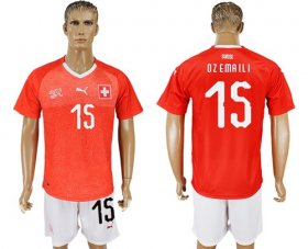 Wholesale Cheap Switzerland #15 Dzemaili Red Home Soccer Country Jersey