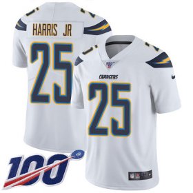 Wholesale Cheap Nike Chargers #25 Chris Harris Jr White Men\'s Stitched NFL 100th Season Vapor Untouchable Limited Jersey