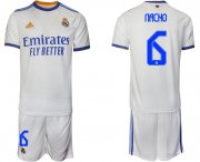 Wholesale Cheap Men 2021-2022 Club Real Madrid home white 6 Soccer Jerseys