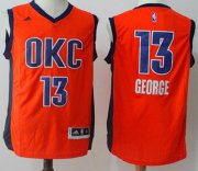 Wholesale Cheap Oklahoma City Thunder #13 Paul George Orange Alternate Stitched NBA Jersey