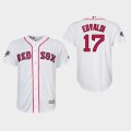 Wholesale Cheap Red Sox #17 Nathan Eovaldi White Cool Base 2018 World Series Stitched Youth MLB Jersey