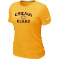 Wholesale Cheap Women's Nike Chicago Bears Heart & Soul NFL T-Shirt Yellow