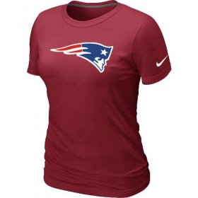 Wholesale Cheap Women\'s Nike New England Patriots Logo NFL T-Shirt Red