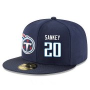 Wholesale Cheap Tennessee Titans #20 Perrish Cox Snapback Cap NFL Player Navy Blue with White Number Stitched Hat