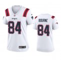 Cheap Women's New England Patriots #84 Kendrick Bourne White Stitched Jersey(Run Small)