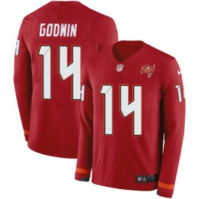 Wholesale Cheap Nike Buccaneers #14 Chris Godwin Red Team Color Men\'s Stitched NFL Limited Therma Long Sleeve Jersey