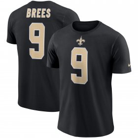 Wholesale Cheap New Orleans Saints #9 Drew Brees Nike Player Pride Name & Number Performance T-Shirt Black