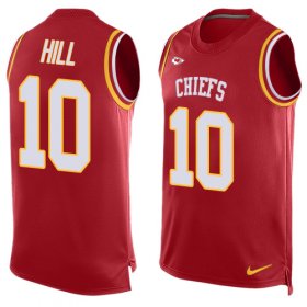 Wholesale Cheap Nike Chiefs #10 Tyreek Hill Red Team Color Men\'s Stitched NFL Limited Tank Top Jersey
