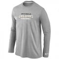 Wholesale Cheap Nike Jacksonville Jaguars Authentic Font Long Sleeve T-Shirt Grey